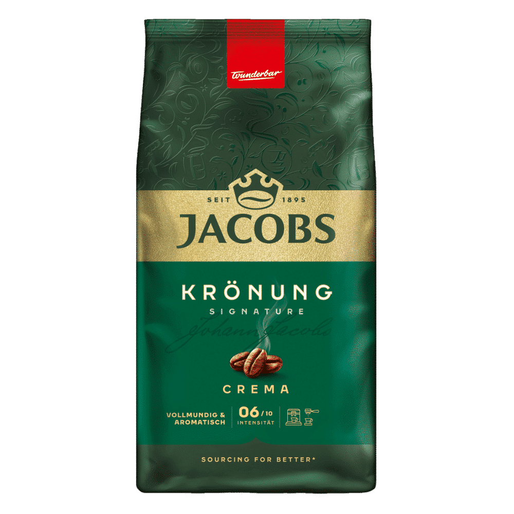 1 ק"ג פולי קפה גייקובס - Jacobs Krönung Crema חוזק 6/10