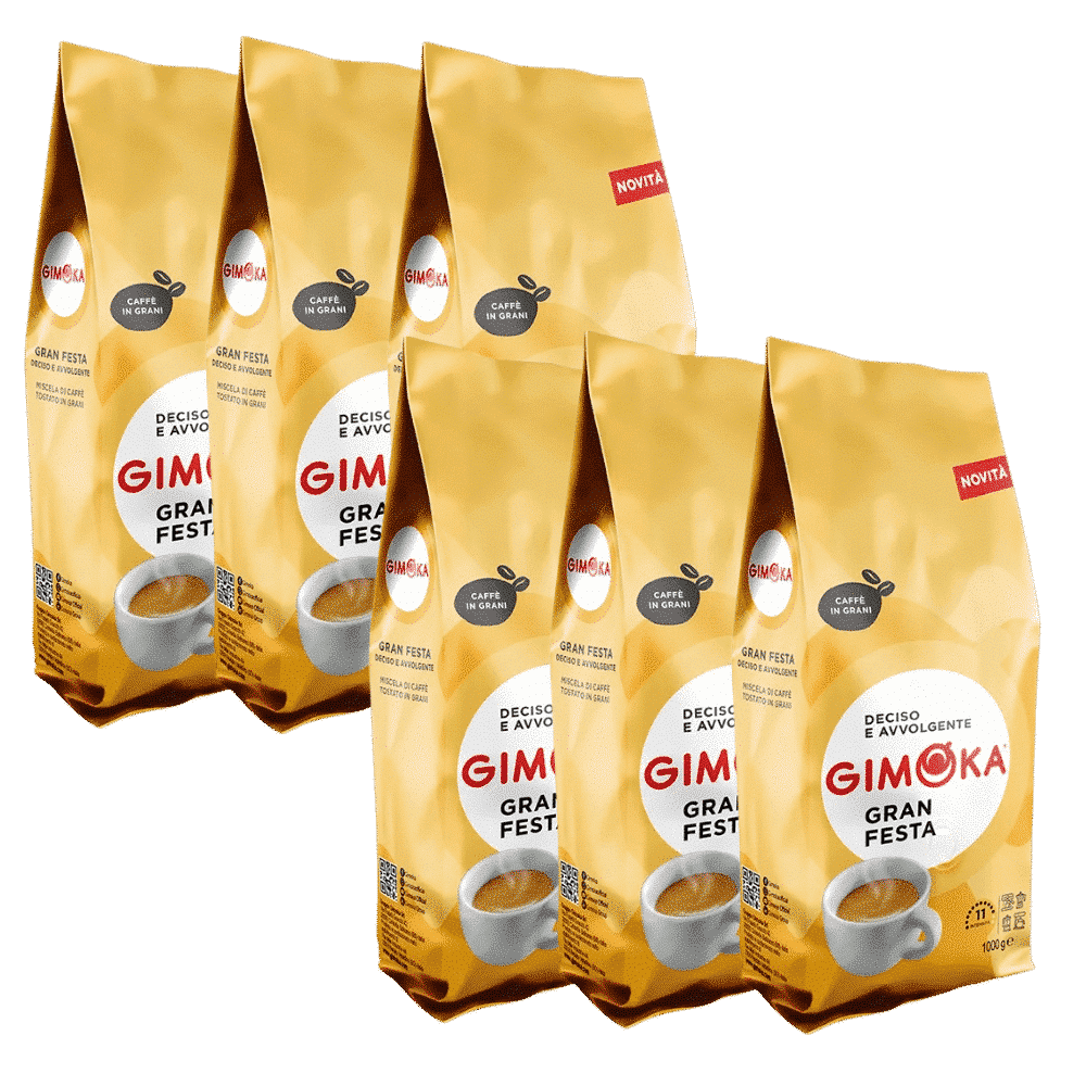 6 ק"ג פולי קפה גימוקה גראן פסטה זהב -GIMOKA GRAN FESTA