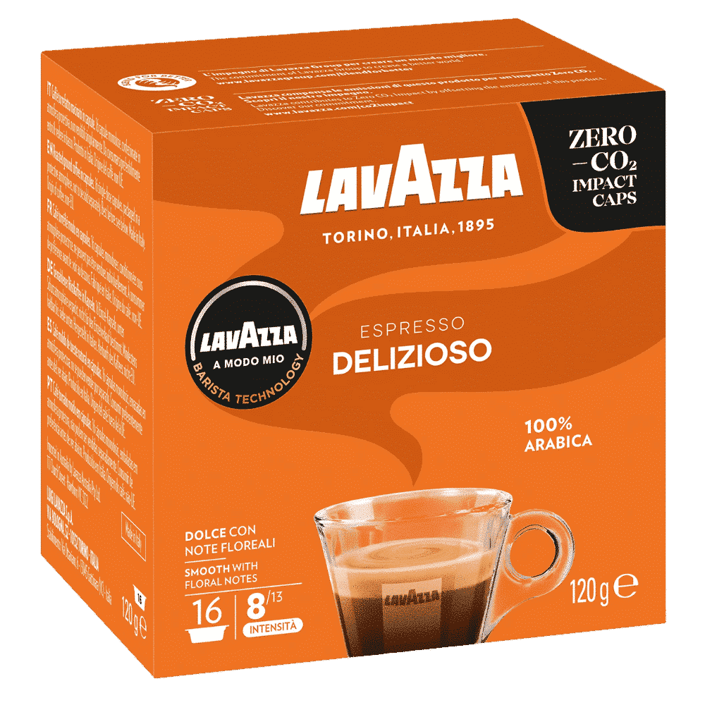 36 קפסולות לוואצה דיאליזוסו כתום -LAVAZZA MODO MIO DELIZIOSO חוזק 8