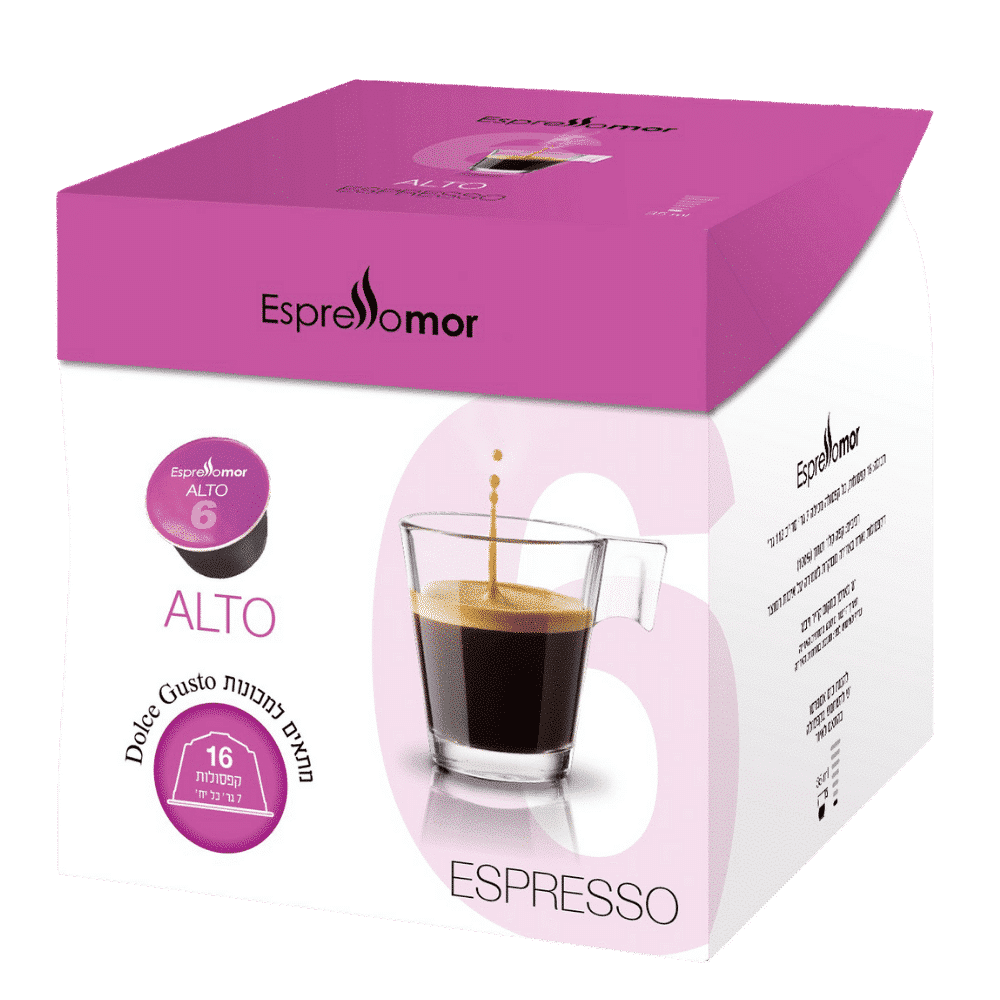 16 קפסולות אספרסומור דולצה גוסטו אלטו Alto