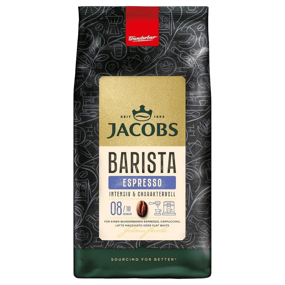 1 ק"ג פולי קפה גייקובס בריסטה אספרסו -JACOBS BARISTA ESPRESSO חוזק 8/10