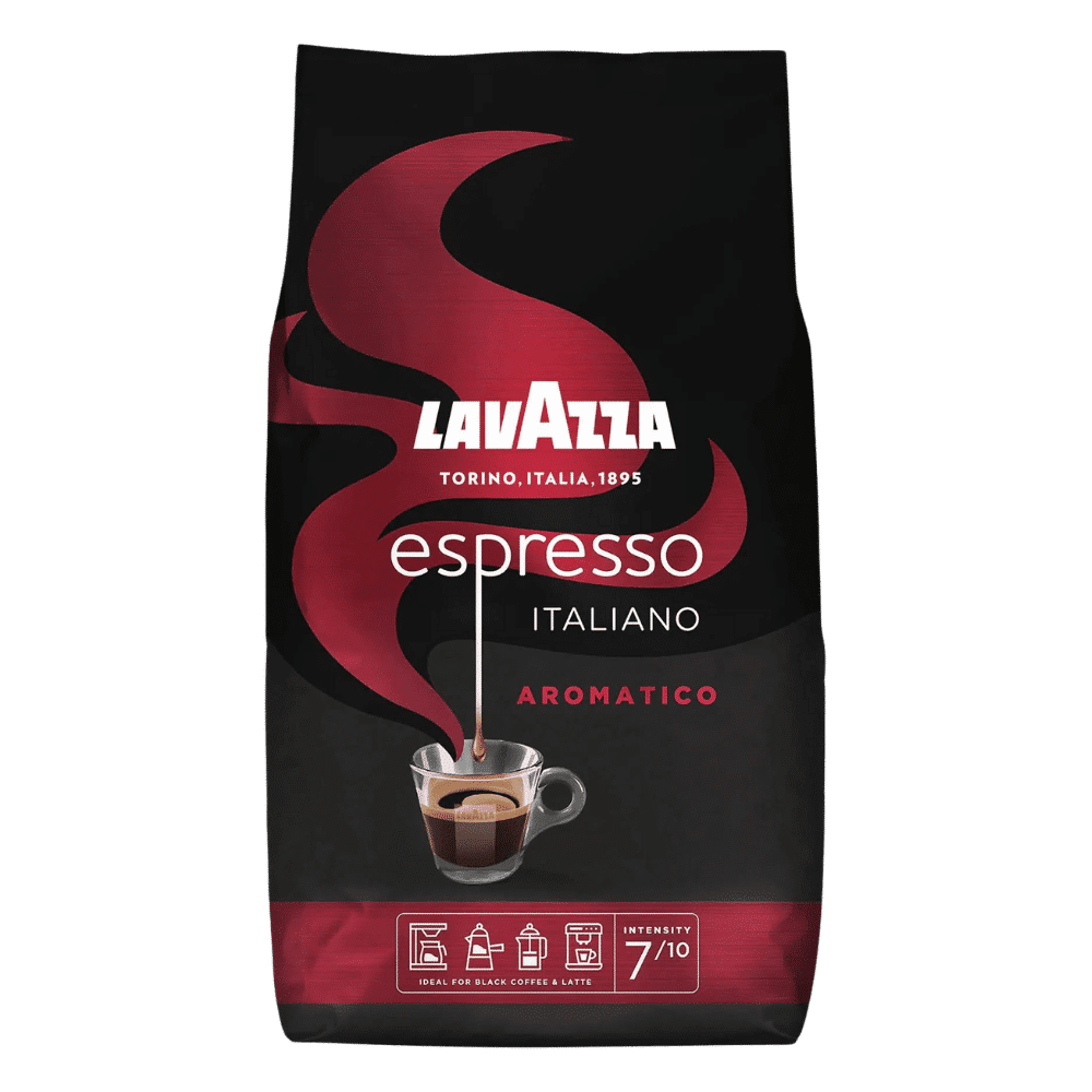 1 ק"ג פולי קפה לוואצה אספרסו איטליאנו - Lavazza Espresso Italiano Aromatico חוזק 7/10