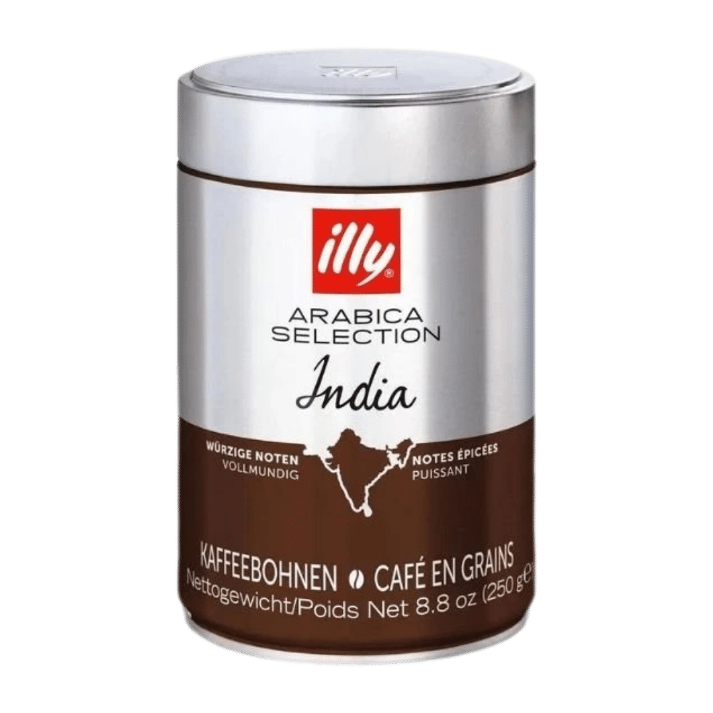250 גרם פולי קפה הודו - illy Monoarabica India 100% arabica