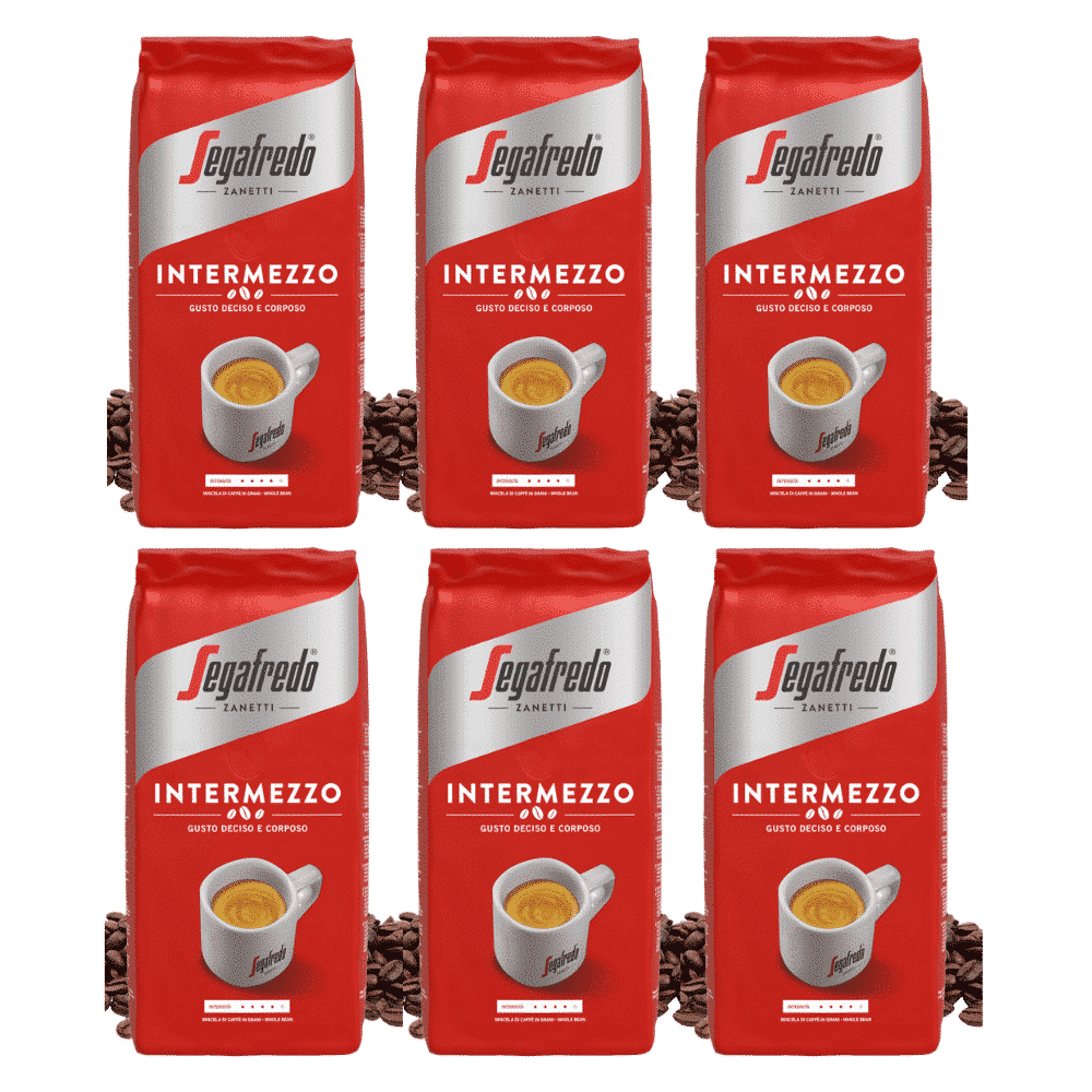 6 ק״ג פולי קפה סגפרדו אינטרמצו - Segafredo Intermezzo Segafredo חוזק 8