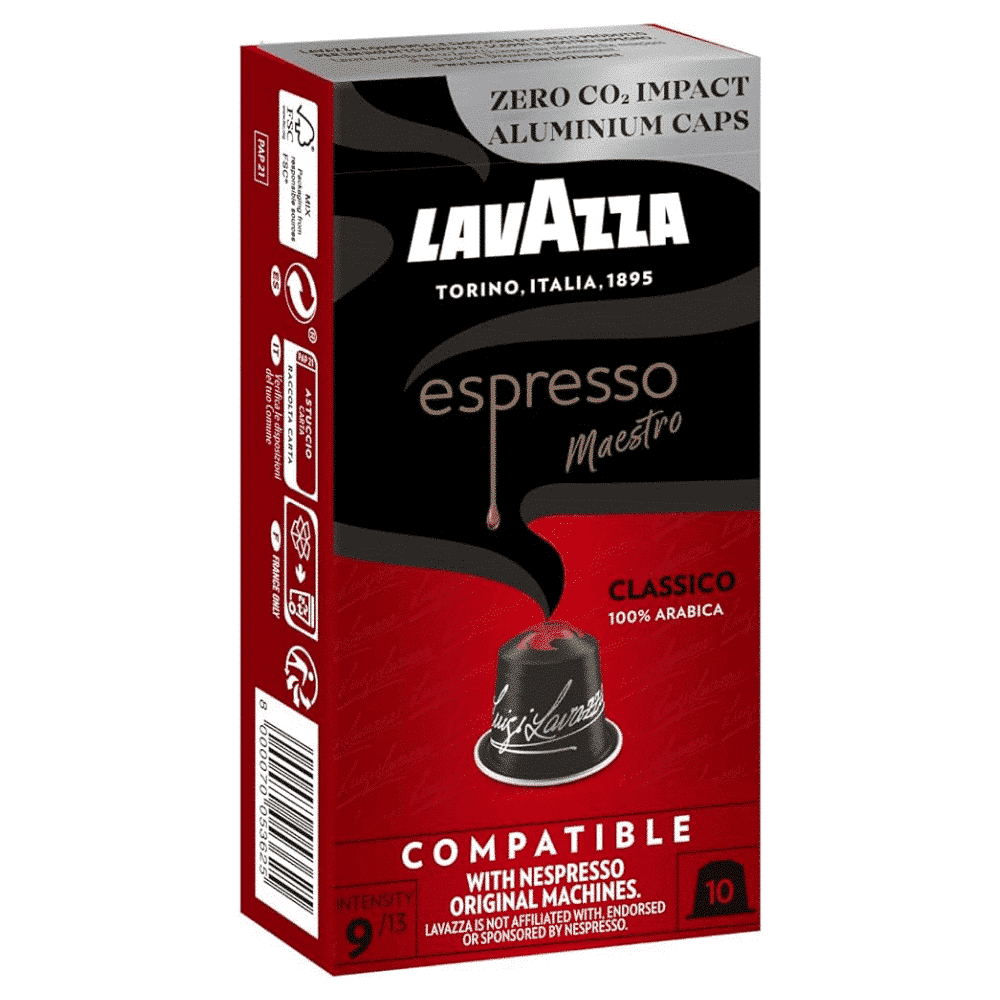 10 קפסולות לוואצה מאסטרו קלאסיקו נספרסו - Lavazza Maestro Classico חוזק 9/13