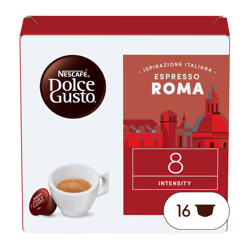 16 קפסולות נס קפה רומא -NESCAFE DOLCE GUSTO ROMA