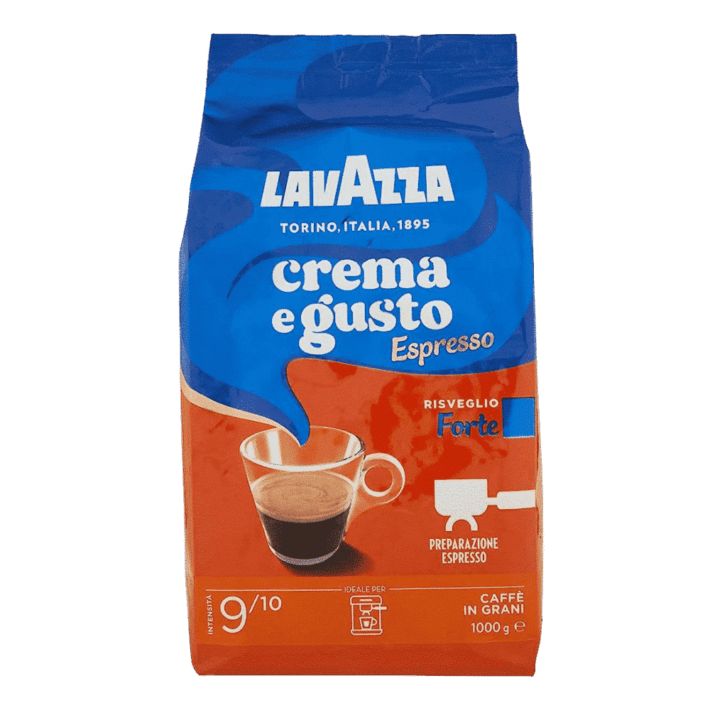 1 ק"ג פולי קפה לוואצה פורטה -LAVAZZA FORTE חוזק 9/10