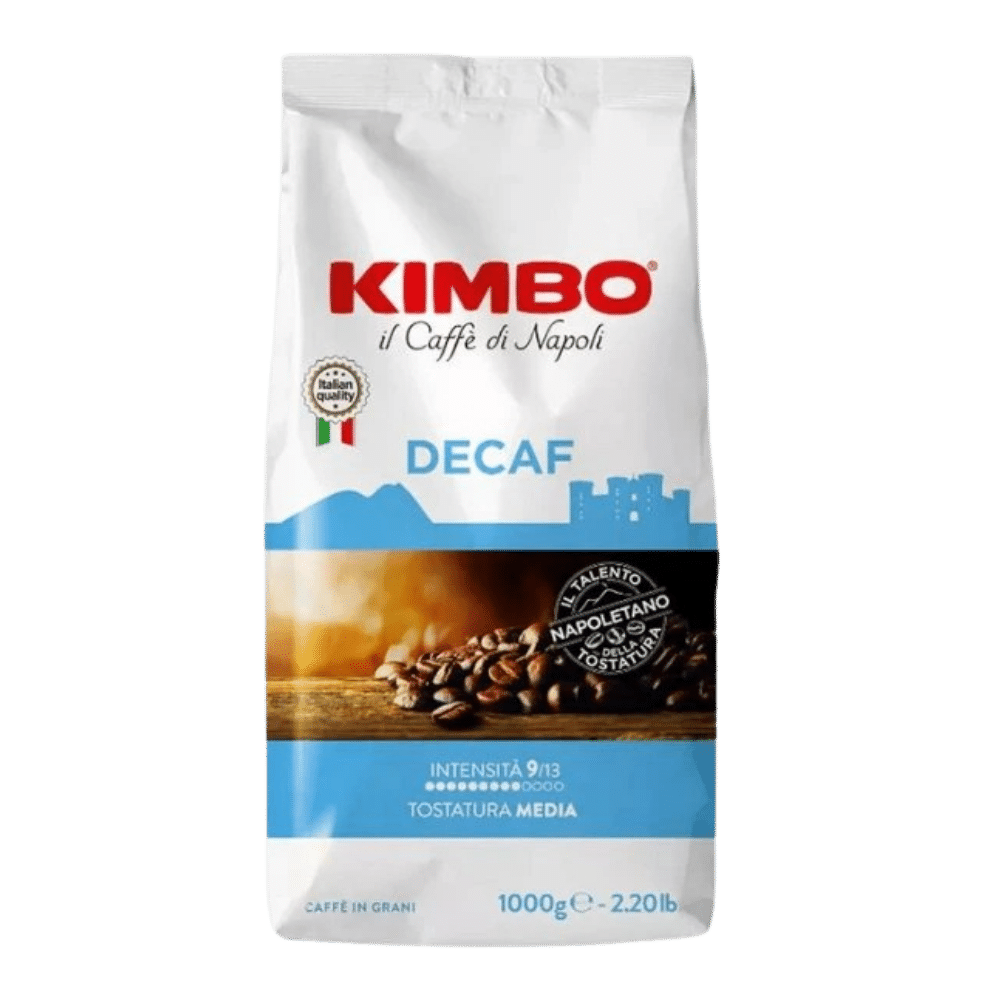 1 ק"ג פולי קפה קימבו נטול קפאין - KIMBO DECAF