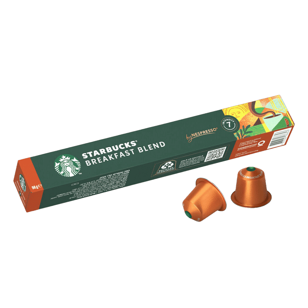 10 קפסולות סטארבקס בריקפסט -STARBUCKS BREAKFAST חוזק 7