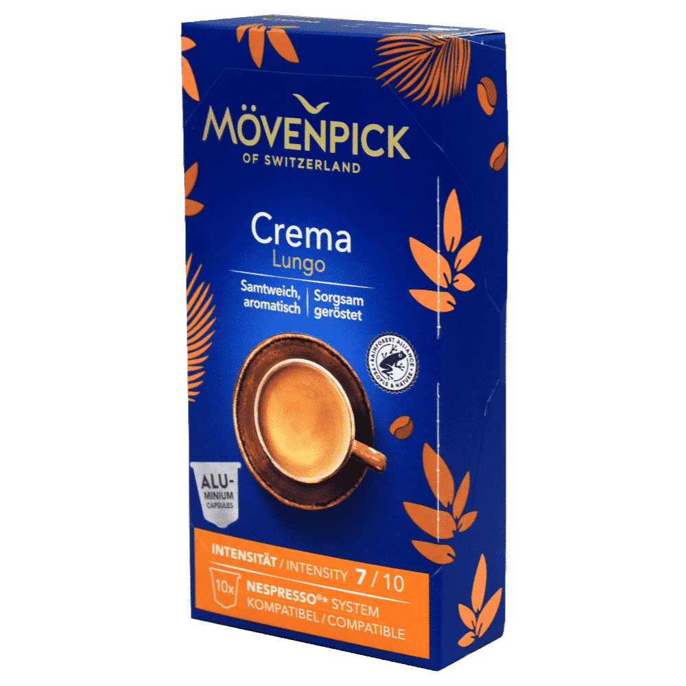 10 קפסולות מובנפיק קרמה נספרסו -MOVENPICK CREMA חוזק 7/10
