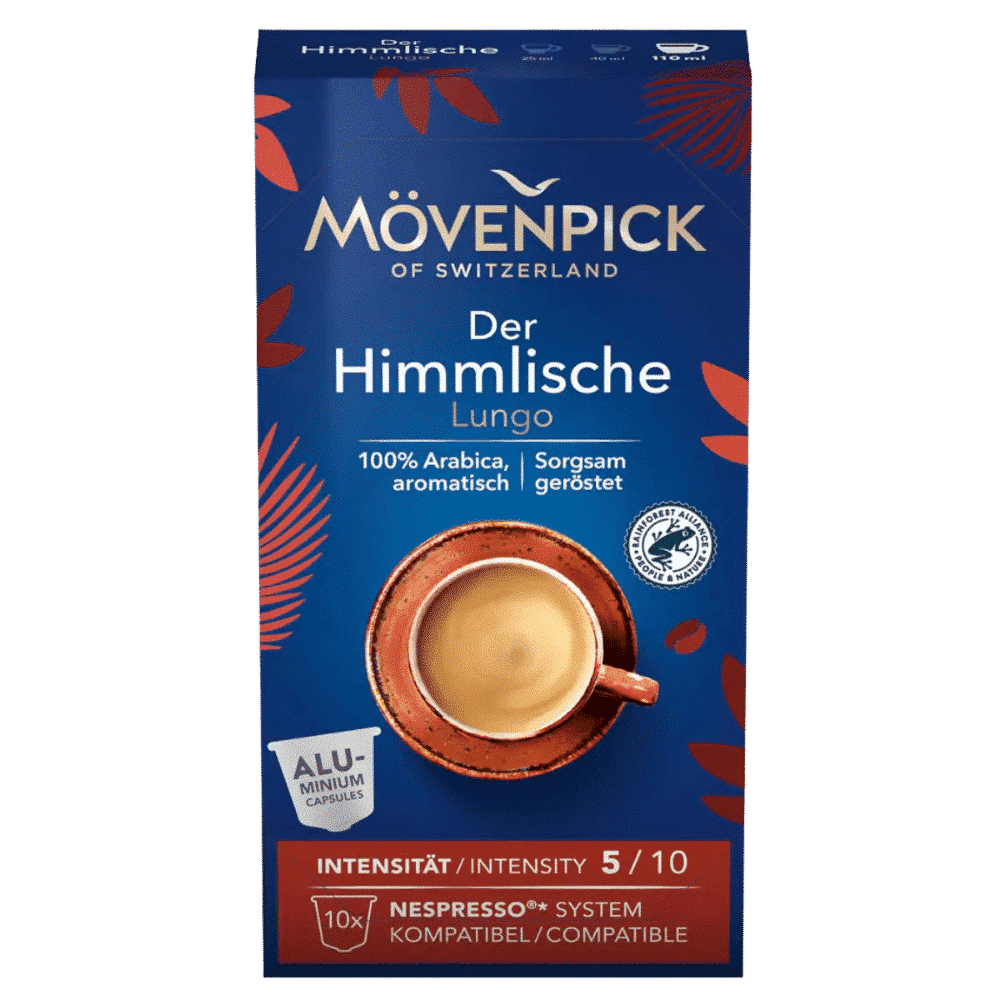 10 קפסולות מובנפיק לונגו נספרסו -MOVENPICK DER HIMMLISCHE חוזק 5/10