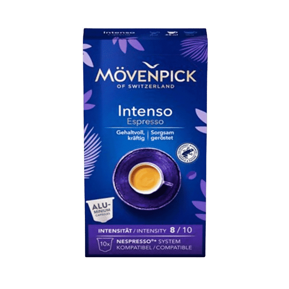 10 קפסולות מובנפיק אינטנסו נספרסו -MOVENPICK INTENSO חוזק 8/10