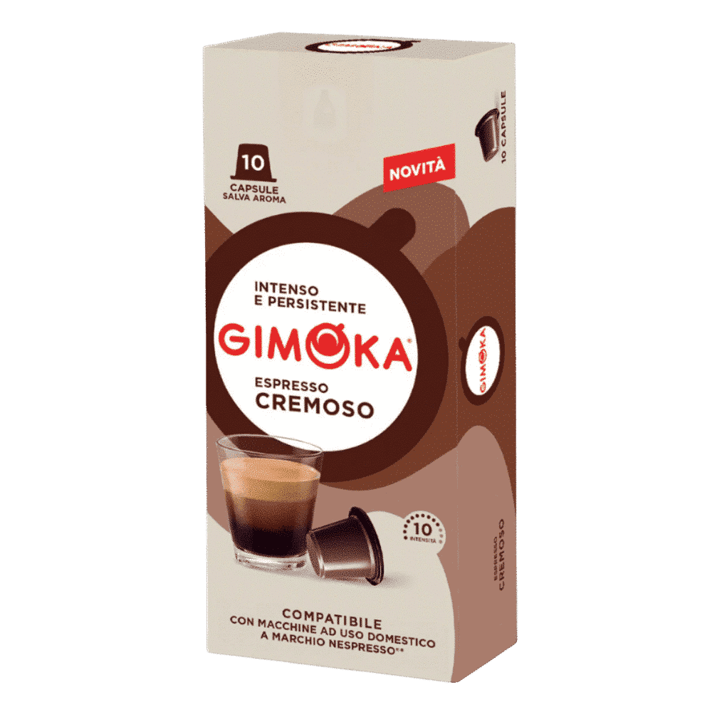 10 קפסולות גימוקה קרמוסו - GIMOKA CREMOSO חוזק 10