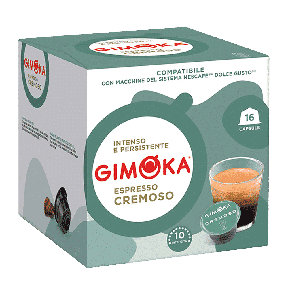 16 קפסולות גימוקה קרמוסו דולצה גוסטו- GIMOKA CREMOSO חוזק 10