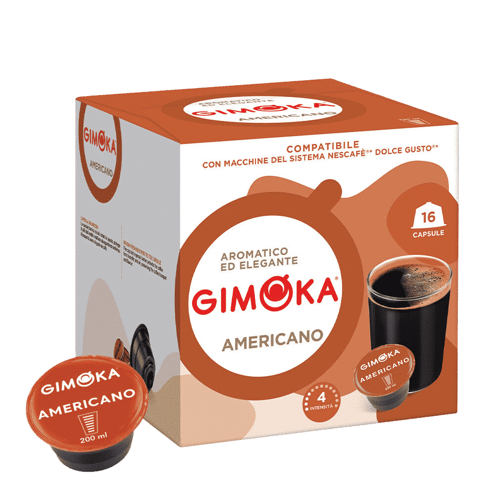 16 קפסולות גימוקה אמריקנו דולצה גוסטו -GIMOKA AMERICANO חוזק 4