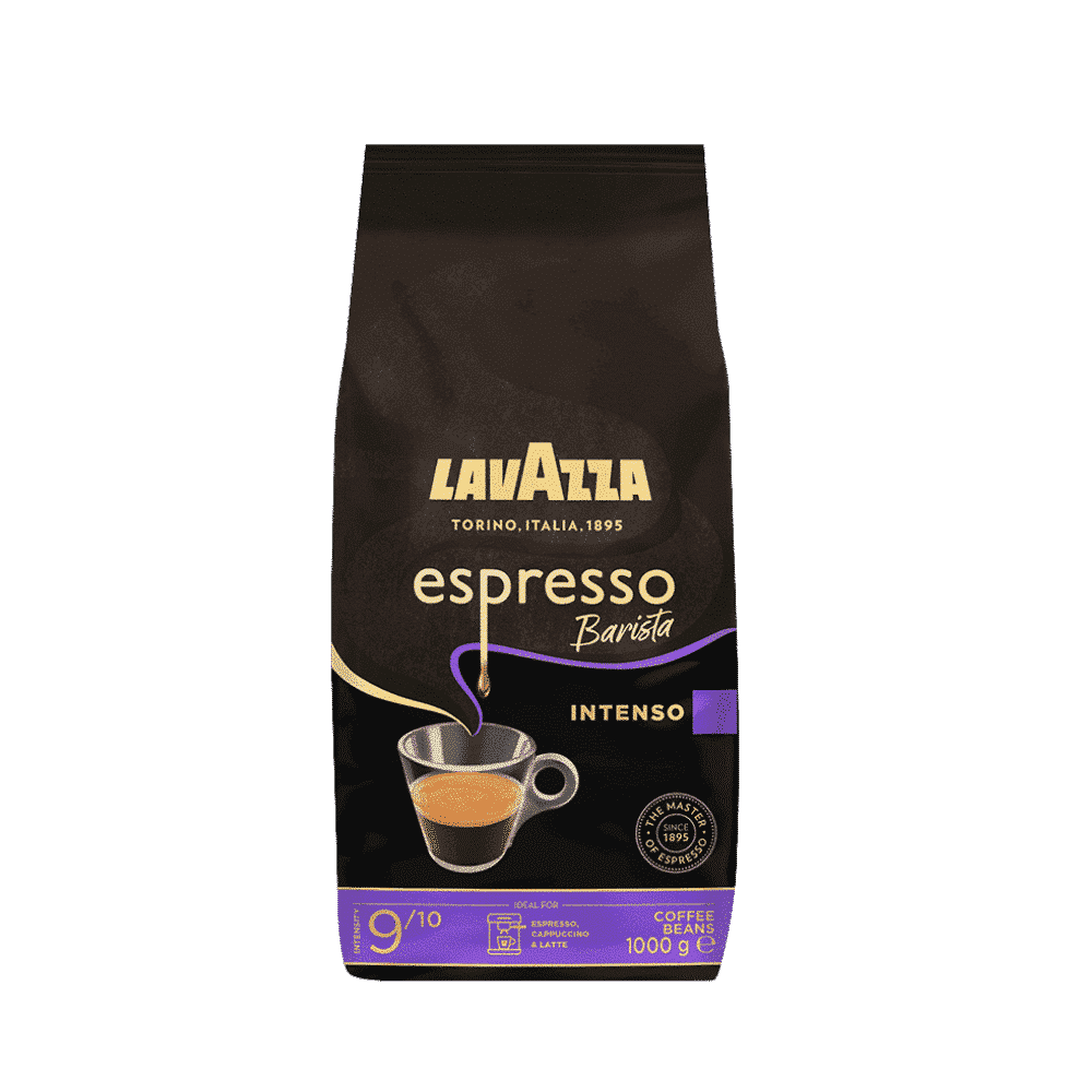 1 ק"ג פולי קפה לוואצה אספרסו בריסטה אינטנסו -  LAVAZZA ESPRESSO BARISTA INTENSO חוזק 9/10