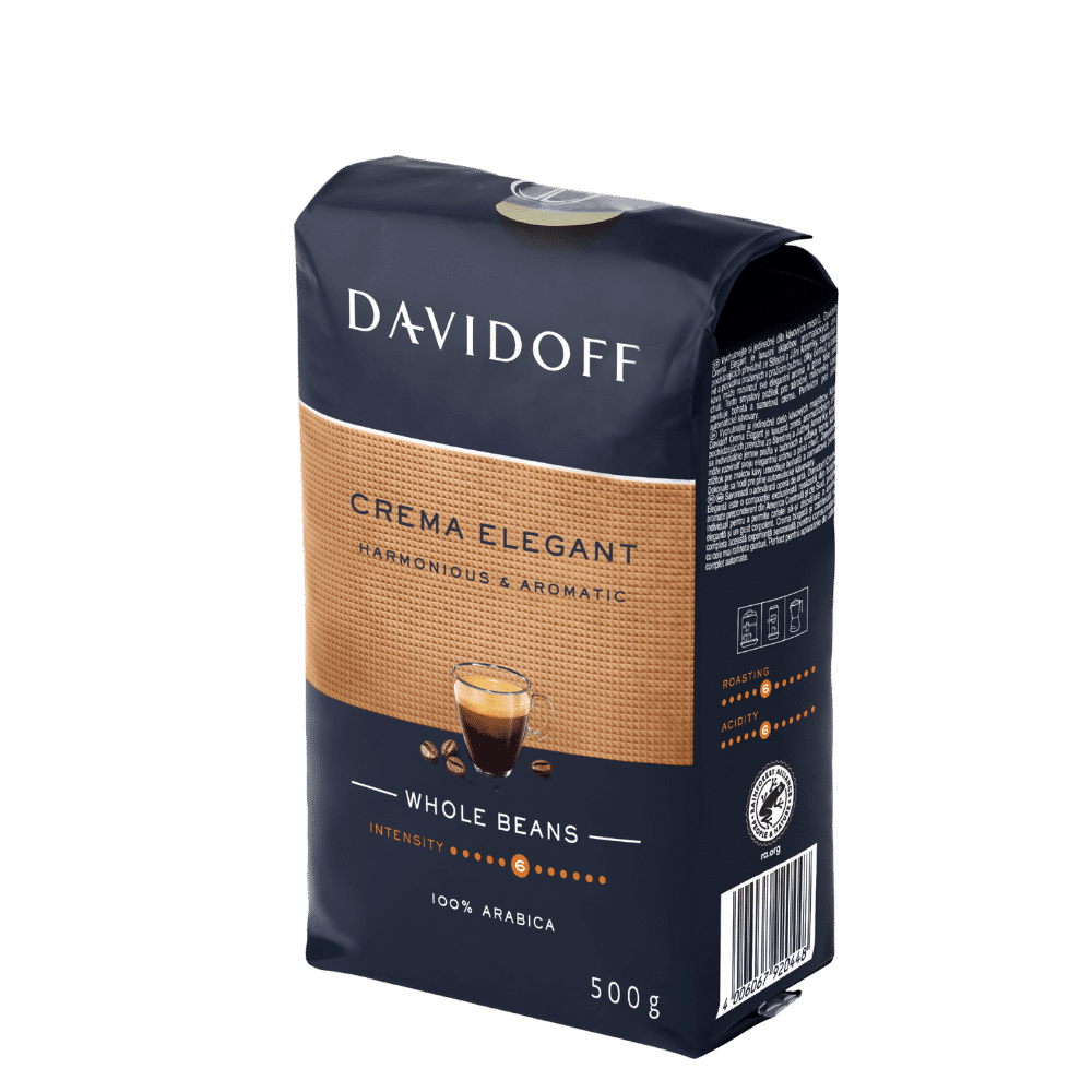500 גרם פולי קפה דווידוף קרמה אלגנט -DAVIDOFF CREMA ELEGANT