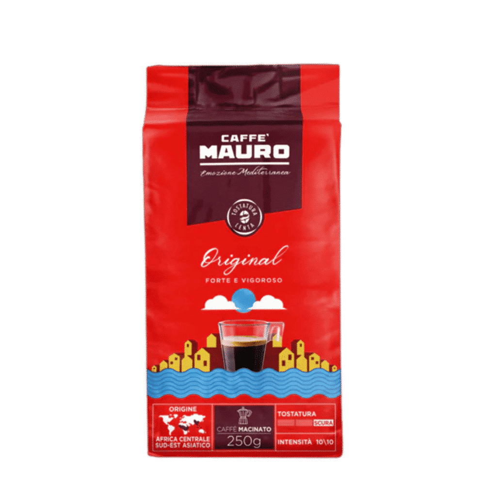250 גרם קפה טחון מאורו אורגינל -MAURO ORIGINAL חוזק 10/10